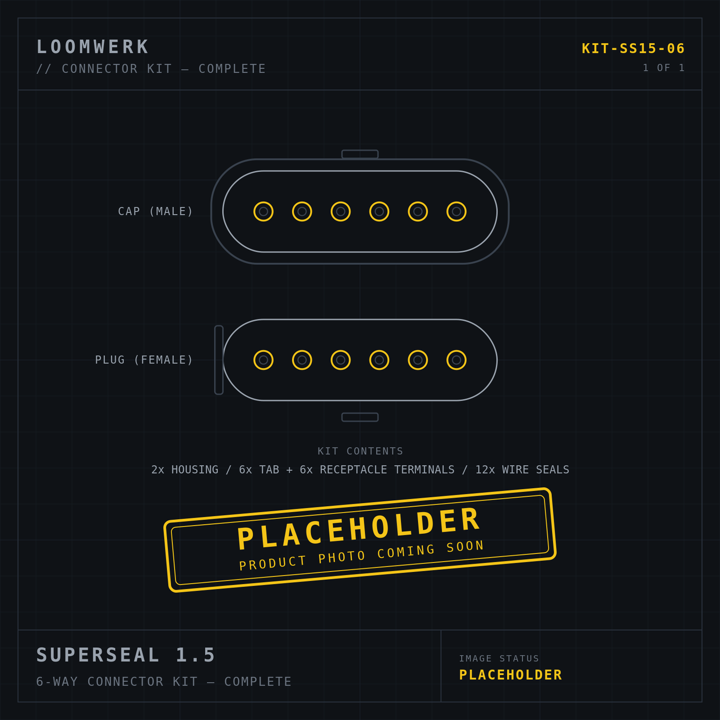 Superseal 1.5 6-way connector kit — placeholder image