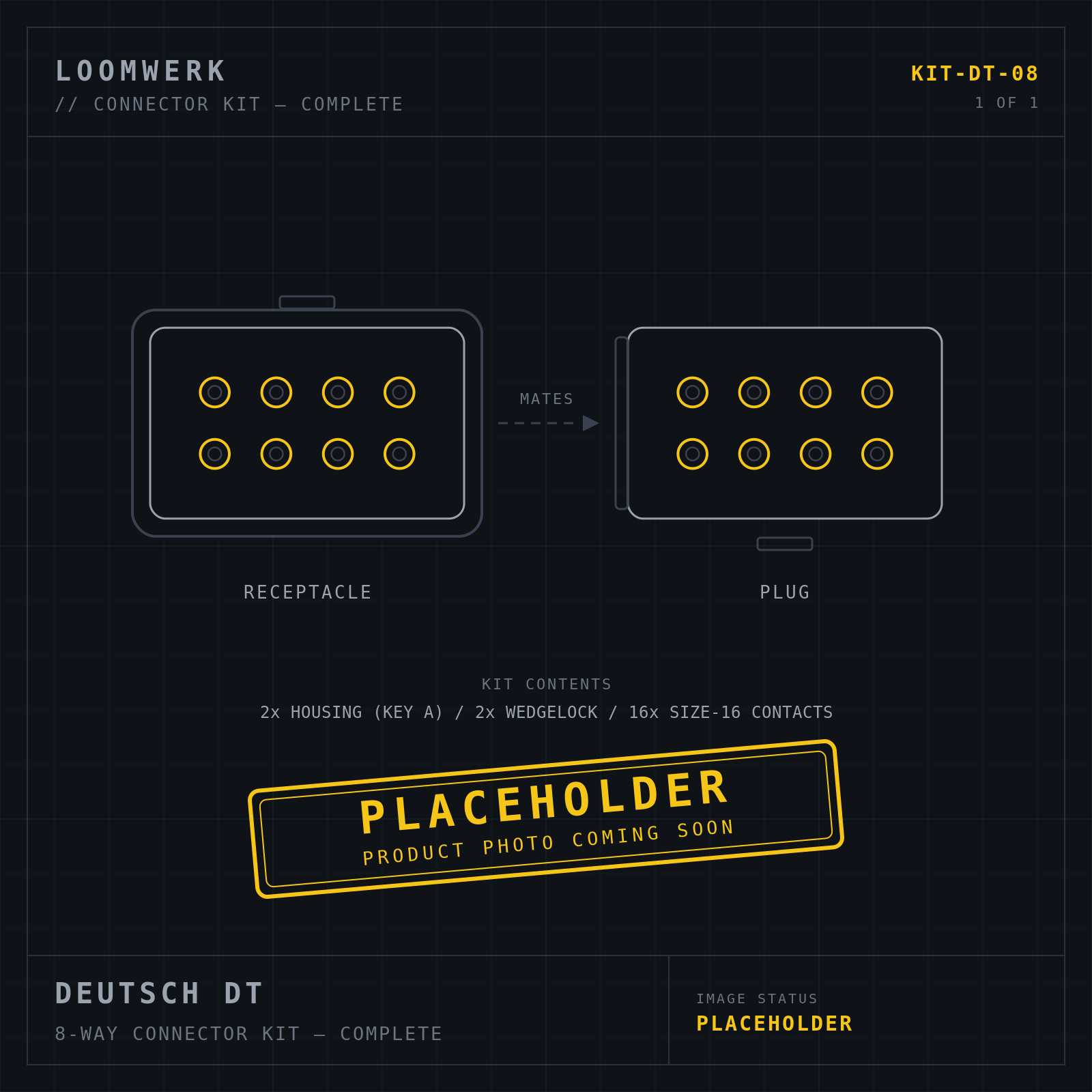 Deutsch DT 8-way connector kit — placeholder image