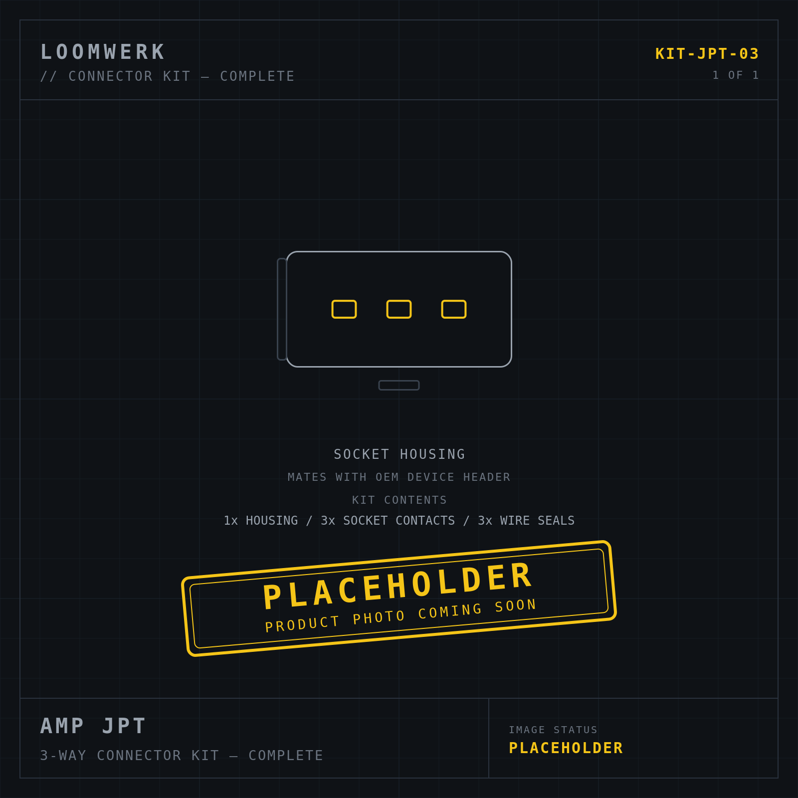 AMP JPT 3-way connector kit — placeholder image
