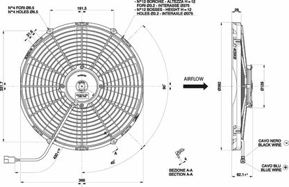 SPAL fan 350 mm — puller